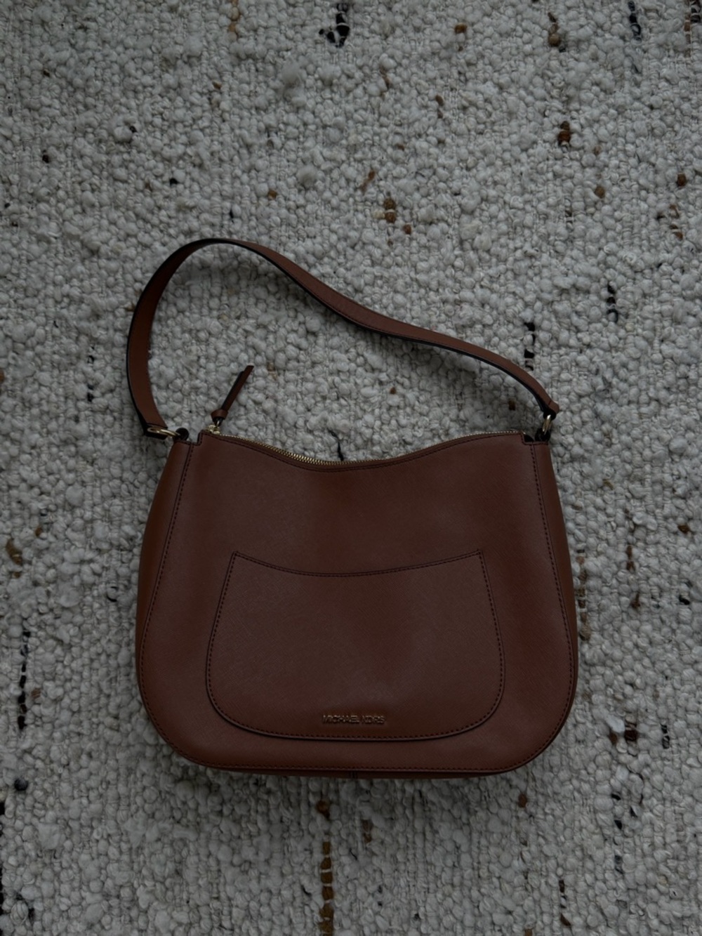 Michael Kors Cognac Leather Shoulder Hobo